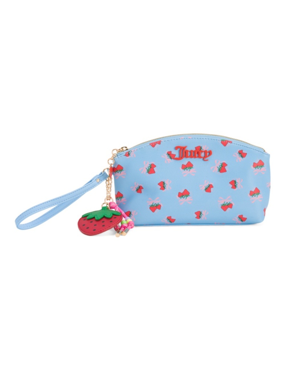 Juicy Couture Light Blue Strawberry Charm Wristlet